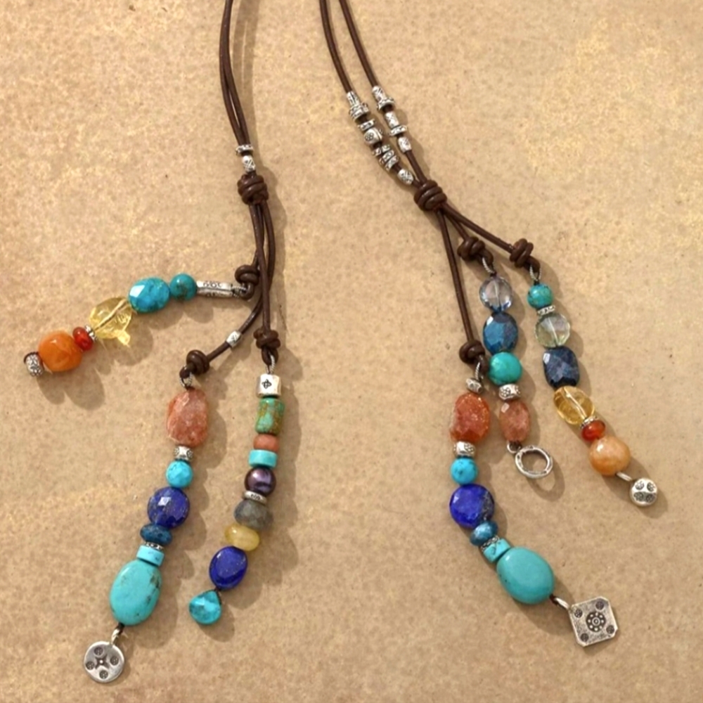 Sundance "Triple Tassel Lariat" Necklace